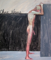 Ohne Name.  Holz, Acryl. 50 x 40 cm.  2011
