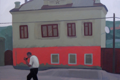 Ein Haus in Jelez.  Leinwand, Acryl. 67 x 70 cm.  2013