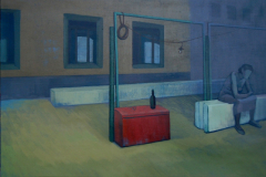 In der Abenddämmerung.  Leinwand, Acryl. 80 x 110 cm.  2012