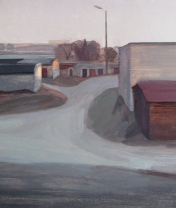 Barracks.  Wood, acrylic. 60 x 80 cm.  2012 Collection of the Moscow Museum of Modern Art MMOMA
