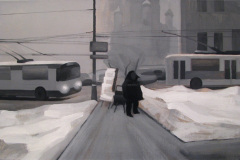 Zeitungsverkäuferin. Moskau 2014