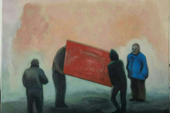 Красная дверь. Холст, масло. 50 х 60 см. 2017