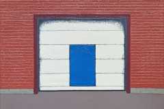 Ворота с голубой дверью. Холст, масло.  24 х 30 см.  2022