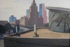 Blick auf das Geschäftszentrum in Moskau. 2014