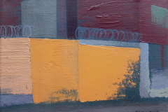 Переулок с желтой стеной. Холст, масло.  18 х 24 см. 2019  Коллекция Московского музея современного искусства  MMOMA