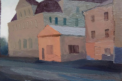 Straße in einem alten Viertel. 2019